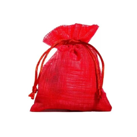 SACCHETTO ORGANZA ROSSO 13CM